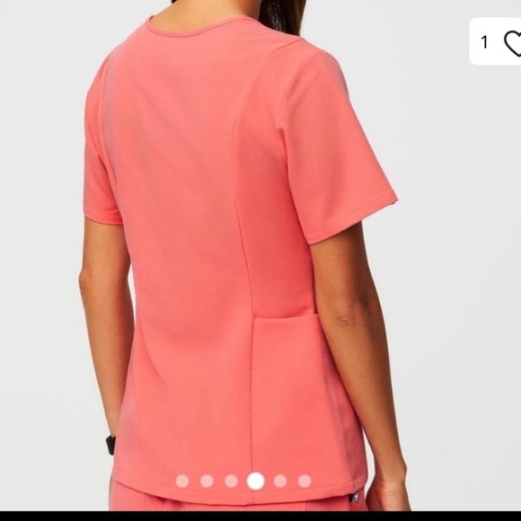 Figs Hot Coral Scrub Set - Picture 4 of 5